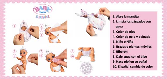 Instrucciones Baby born Surprise